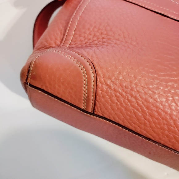 Coach Hamilton 13957 Vintage Leather Shoulder Bag-Salmon Pink-Turnlock C… - Picture 12 of 14